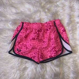 under armor YXL pink athletic shorts